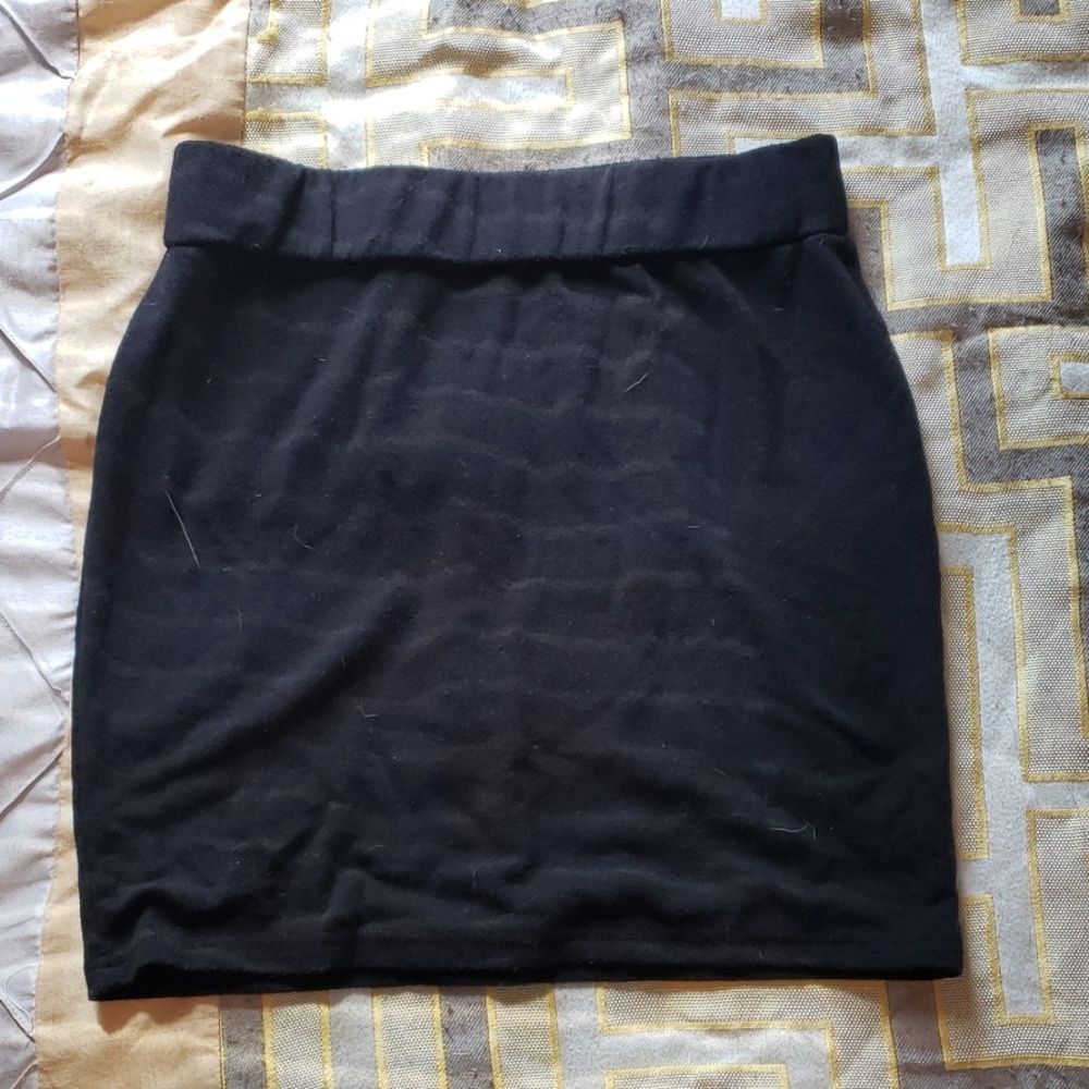 Black mini skirt